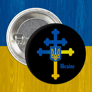 Ukraina Kor Symbol & Lorraine kor Knapp