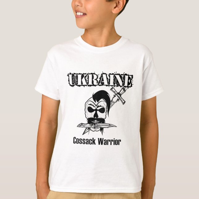 Ukraina Kosack Krigare - Stöd Ukraina  T Shirt (Framsida)