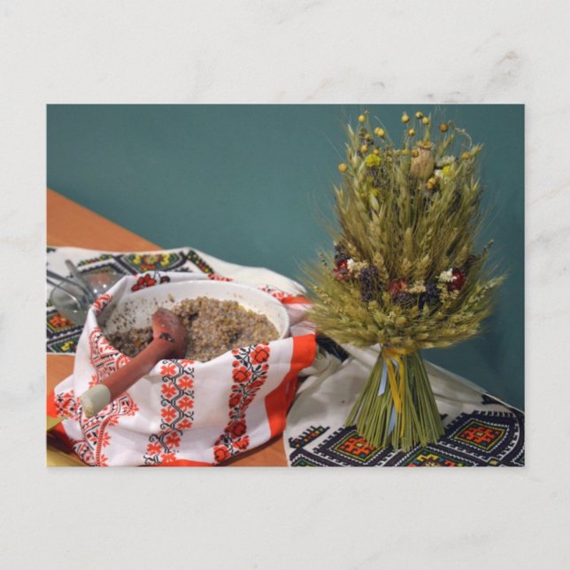 Ukraina Kutya och Didukh Vykort (Framsida)