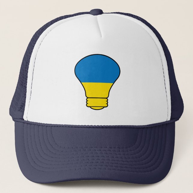 Ukraina-lampa, ställ med Ukraina T-Shirt Keps (Framsida)
