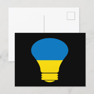 Ukraina-lampa, ställ med Ukraina T-Shirt Vykort