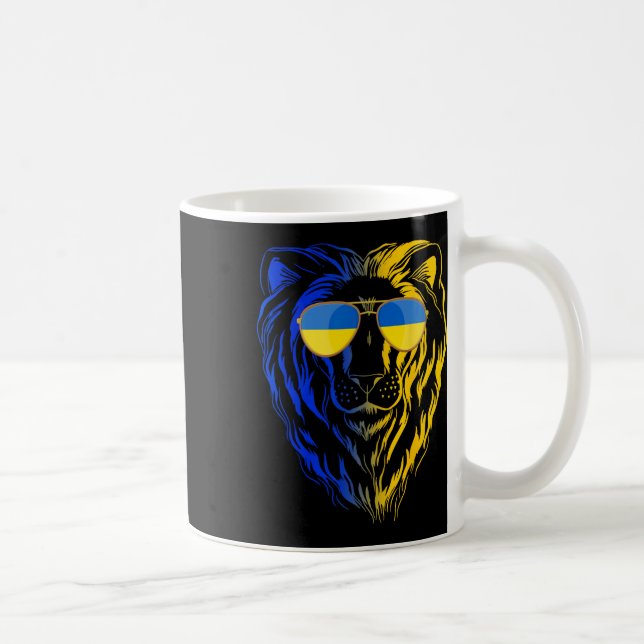 Ukraina Lejon Stöd Ukraina Tröja #nowar Stå Wi Kaffemugg (Höger)