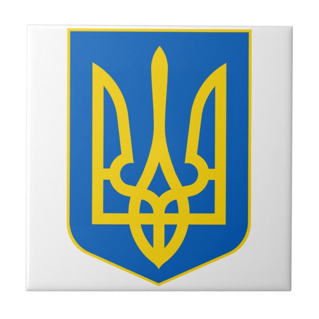 Ukraina Lesser vapensköld Kakelplatta (Framsidan)