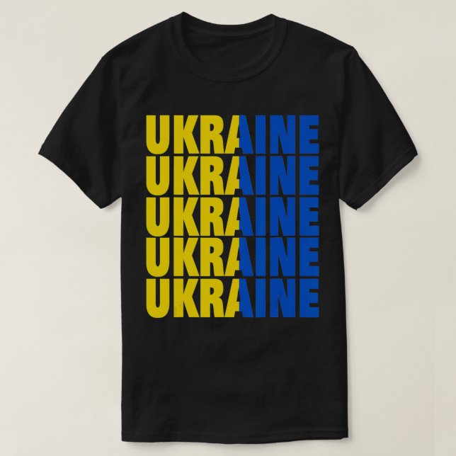 Ukraina med Ukraina 1  T Shirt (Design framsida)