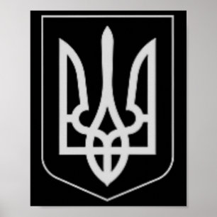 Ukraina Militär vapensköld Zolensky treudd Emblem Poster