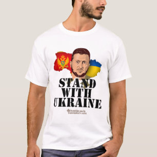 Ukraina Montenegro Volodymyr Zelenskyj Stå Med T Shirt