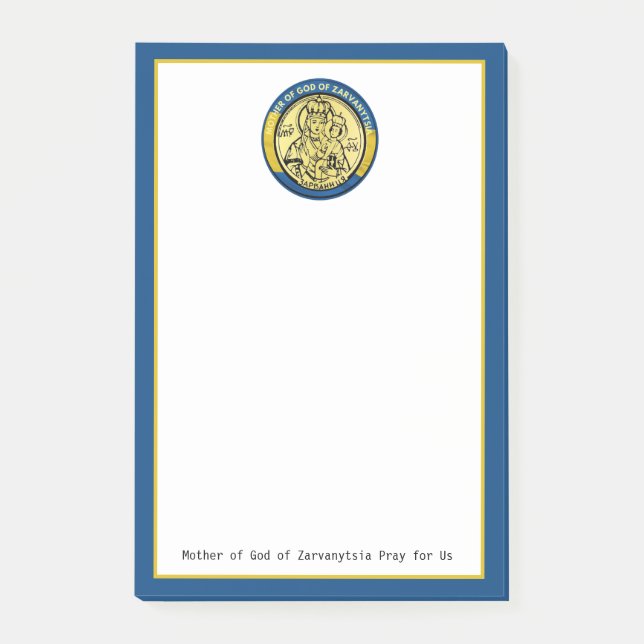 UKRAINA MOR OF GOD OF ZARVANYTSIA RELIGIÖSA  POST-IT BLOCK (Framsida)