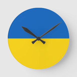 Ukraina Nationalflagga Rund Klocka