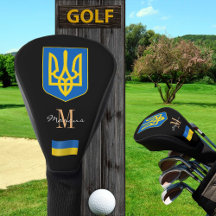 Ukraina och Flagga Monogrammed Golf-Klubbar