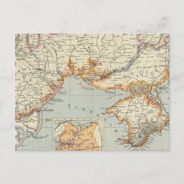 Ukraina och Moldavien Vykort (Framsida)