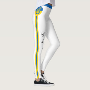 Ukraina och Ukraina, Flagga, mode, resa/idrott, fl Leggings