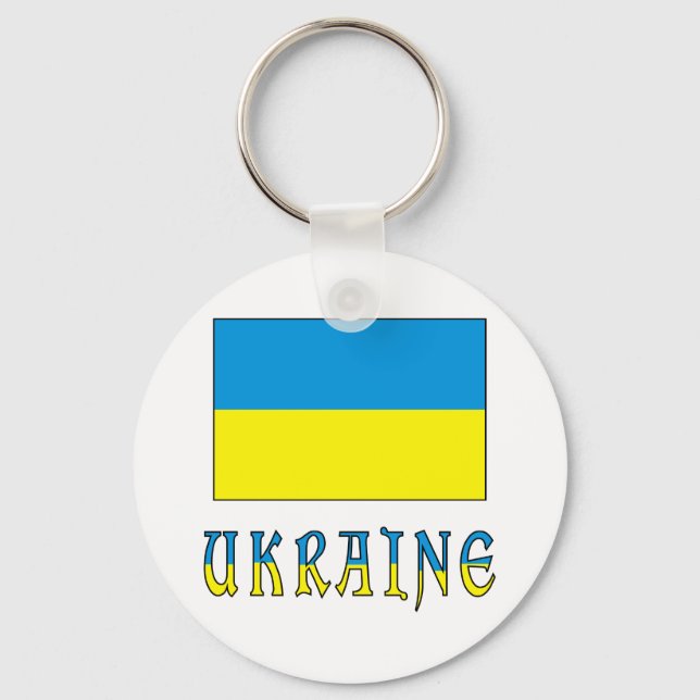 Ukraina och Ukraina Nyckelring (Framsida)