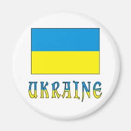 Ukraina och Ukrainsk flagga Magnet