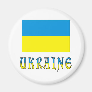 Ukraina och Ukrainsk flagga Magnet