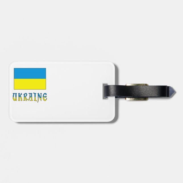 Ukraina och ukrainska flaggan bagagebricka (Baksida Vågrät)