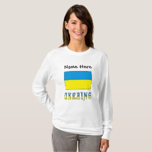 Ukraina och ukrainska flaggan Personlig dam-T T Shirt