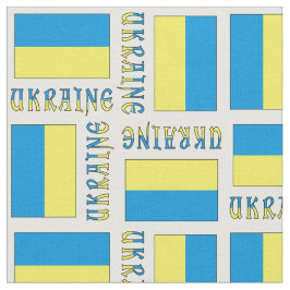 Ukraina och ukrainska flaggan tyg