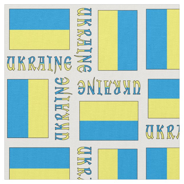 Ukraina och ukrainska flaggan tyg (Närbild)