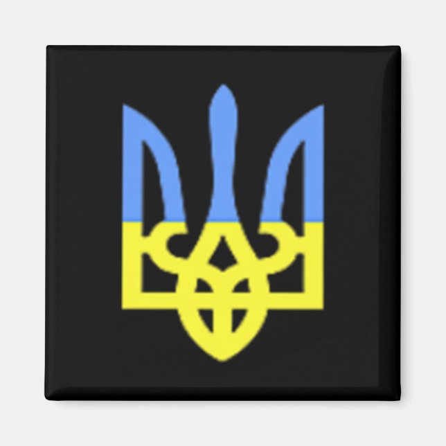 Ukraina Ört Blå Och Gul Ukrainsk Flagga Ficka Magnet (Framsidan)