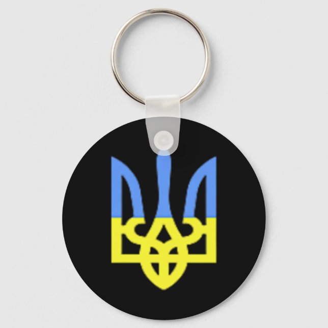 Ukraina Ört Blå Och Gul Ukrainsk Flagga Ficka Nyckelring (Framsida)