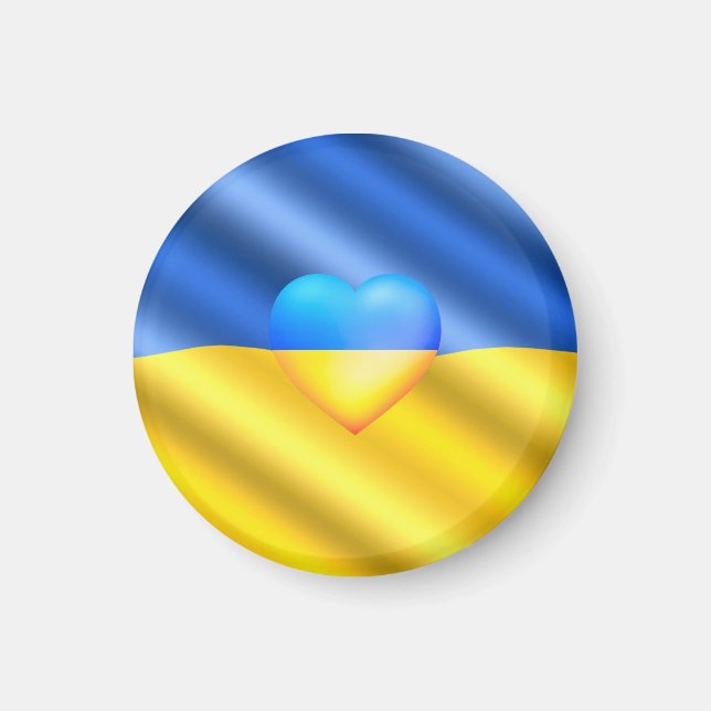 Ukraina - Peace Ukrainska Flagga Freedom Solidarit Magnet (Framsidan)