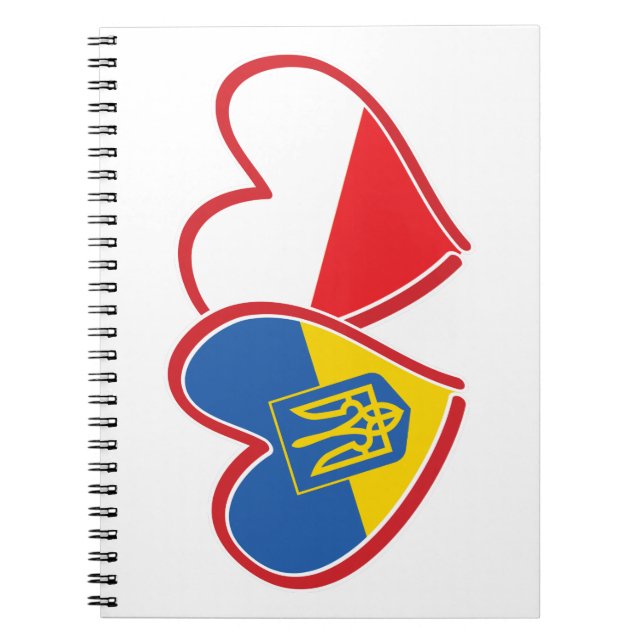 Ukraina-Polen-Flagga Anteckningsbok (Framsidan)