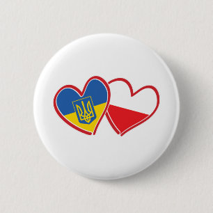 Ukraina-Polen-Flagga Knapp