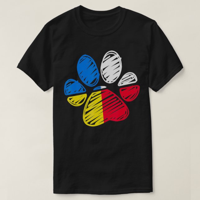 Ukraina Polska Flagga Kat & Hund ukrainska Tassar, T Shirt (Design framsida)