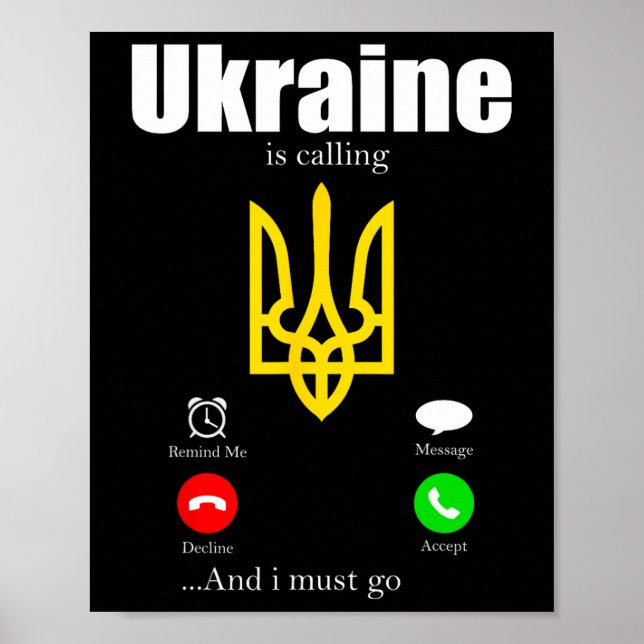 Ukraina presentflagga Ukraini Kiev ukrainsk Ukraji Poster (Framsidan)