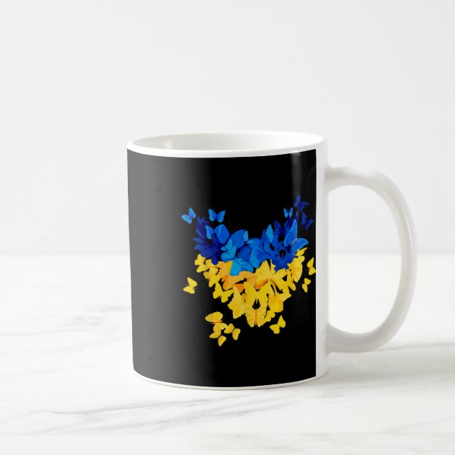 Ukraina presentflagga Ukraini Kiev Ukrainska Ukraj Kaffemugg (Höger)