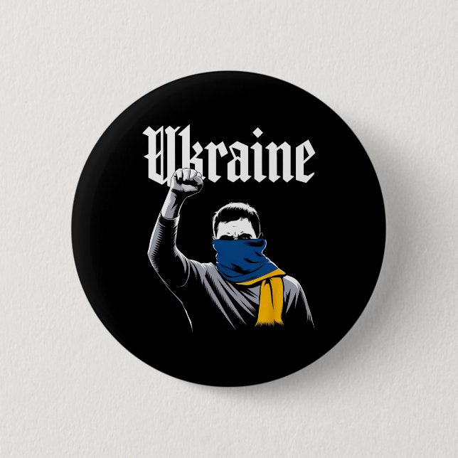 Ukraina presentflagga Ukraini Kiev Ukrainska Ukraj Knapp (Framsida)