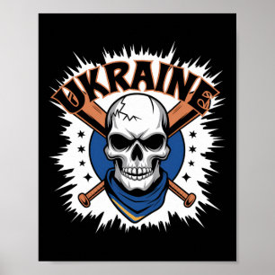 Ukraina presentflagga Ukraini Kiev Ukrainska Ukraj Poster