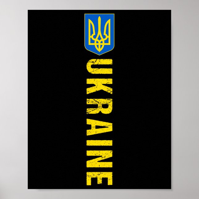 Ukraina presentflagga Ukraini Kiev ukrainska Ukraj Poster (Framsidan)