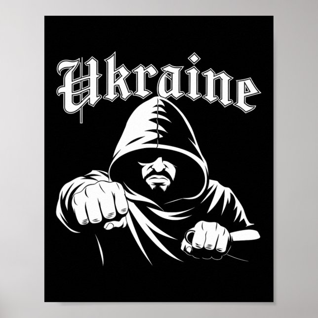 Ukraina presentflagga Ukraini Kiev Ukrainska Ukraj Poster (Framsidan)
