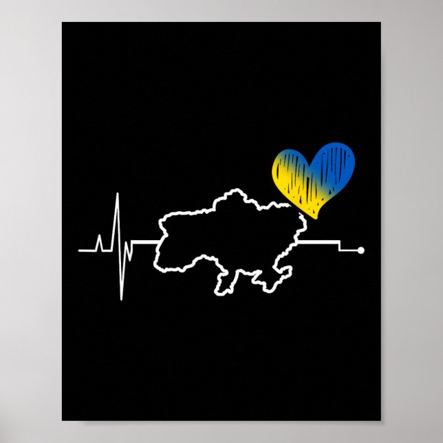 Ukraina presentflagga Ukraini Kiev Ukrainska Ukraj Poster (Framsidan)