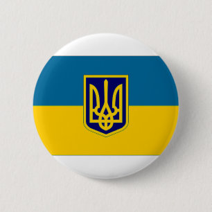 Ukraina president på havsflagga knapp