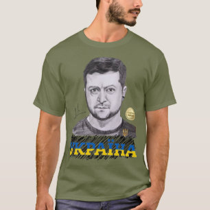 Ukraina President Zelenskyy Autograf T-Shirt