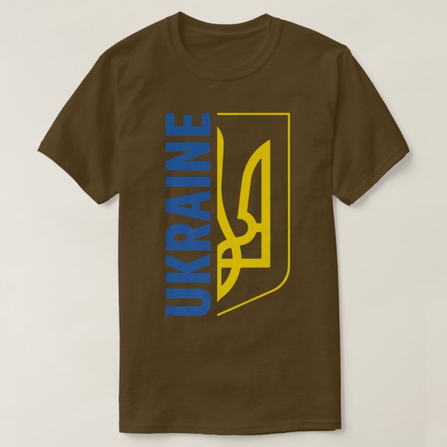 Ukraina Pride Tshirt för manar Jacka av Arm Emblem T Shirt (Design framsida)
