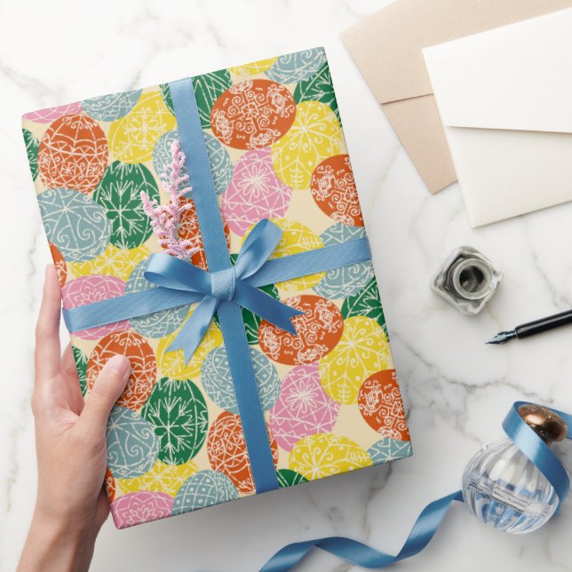 Ukraina Pysanky Decorated Påskägg Patterned Presentpapper (Gifting)