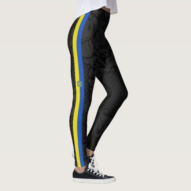 Ukraina rand flagga leggings (Höger)