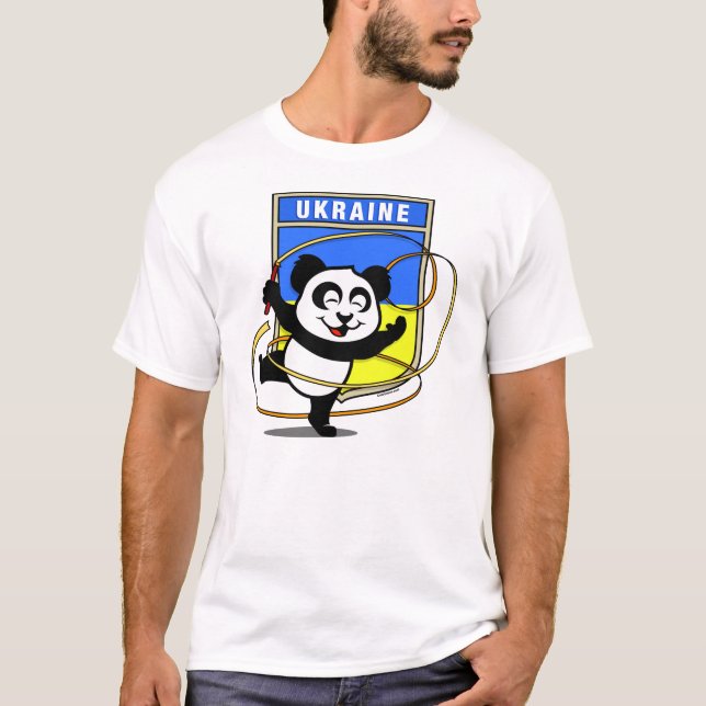 Ukraina Rhythmic Gymnastics Panda Shirt T Shirt (Framsida)