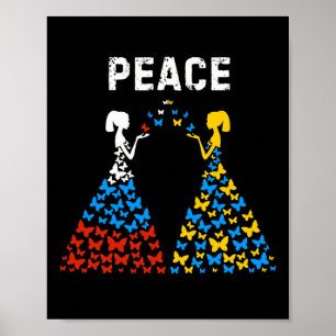 Ukraina Ryssland Fred Stoppa Krig Poster