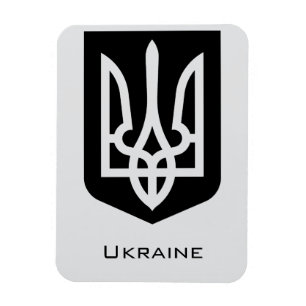 Ukraina:s moderna grafiska emblem Tryzub Magnet