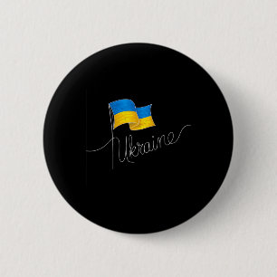 Ukraina Signatur Flaggstång - Patriotisk Ukrainsk Knapp