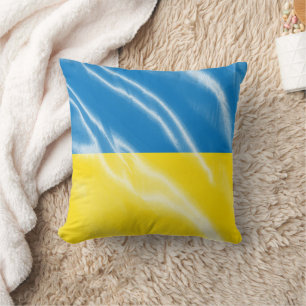 Ukraina silke flagga kudde