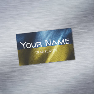 Ukraina silke flagga magnetiska visitkort