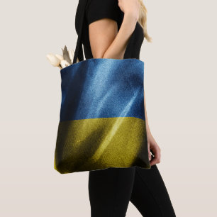 Ukraina silke flagga tygkasse