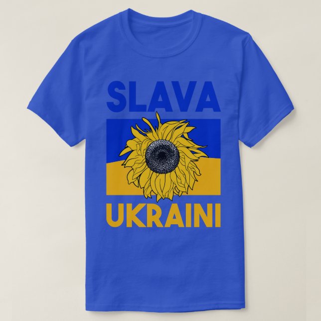 Ukraina Slava Ukrainini T Shirt (Design framsida)