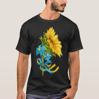 Ukraina Solblommor och Wildblommor i ukrainska blo T Shirt