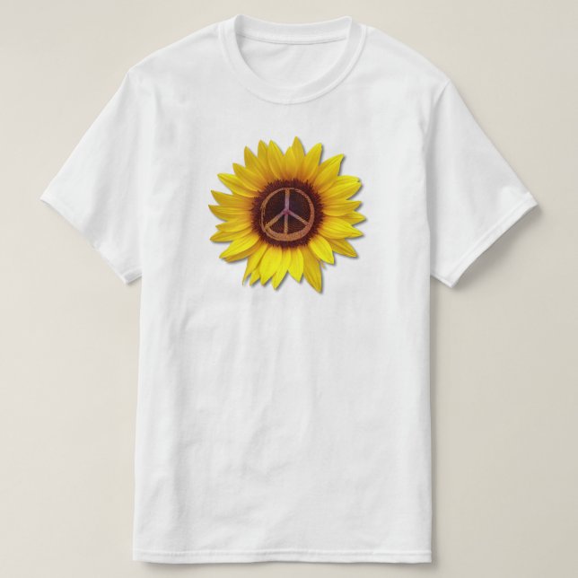 Ukraina Solros Fred Symbol Skylt Anti-Krig Kärlek  T Shirt (Design framsida)